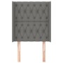 Cabecero con orejas de tela gris oscuro 83x16x118/128 cm de vidaXL, Cabeceros y pies de cama - Ref: Foro24-3119891, Precio: 8...