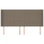 Cabecero con orejas de tela gris taupe 183x16x118/128 cm de vidaXL, Cabeceros y pies de cama - Ref: Foro24-3119836, Precio: 1...