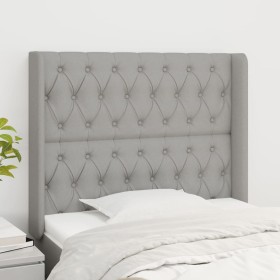 Cabecero con orejas de tela gris claro 103x16x118/128 cm de vidaXL, Cabeceros y pies de cama - Ref: Foro24-3119906, Precio: 7...
