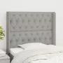 Headboard with light gray fabric ears 103x16x118/128 cm by vidaXL, Headboards and footboards - Ref: Foro24-3119906, Price: 73...