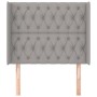 Cabecero con orejas de tela gris claro 103x16x118/128 cm de vidaXL, Cabeceros y pies de cama - Ref: Foro24-3119906, Precio: 7...