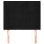 Cabecero con orejas de terciopelo negro 93x16x118/128 cm de vidaXL, Cabeceros y pies de cama - Ref: Foro24-3119856, Precio: 7...
