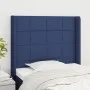 Headboard with blue fabric ears 93x16x118/128 cm by vidaXL, Headboards and footboards - Ref: Foro24-3119568, Price: 66,89 €, ...
