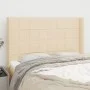 Headboard with cream fabric ears 147x16x118/128 cm by vidaXL, Headboards and footboards - Ref: Foro24-3119583, Price: 105,10 ...