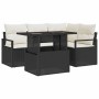 Conjunto de sofá de jardín 5 pcs Negro Poliratán en Sofás de exterior | Comprar online en Foru.es