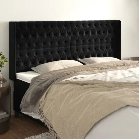 Headboard with black velvet ears 183x16x118/128 cm by vidaXL, Headboards and footboards - Ref: Foro24-3119978, Price: 175,09 ...