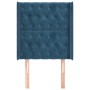 Cabecero con orejas de terciopelo azul oscuro 83x16x118/128 cm de vidaXL, Cabeceros y pies de cama - Ref: Foro24-3119950, Pre...