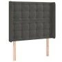 Kopfteil mit dunkelgrauen Samtohren 83x16x118/128 cm von vidaXL, Kopf- und Fußteile - Ref: Foro24-3120045, Preis: 78,31 €, Ra...