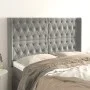 Kopfteil mit hellgrauen Samtohren 163x16x118/128 cm von vidaXL, Kopf- und Fußteile - Ref: Foro24-3119970, Preis: 145,21 €, Ra...