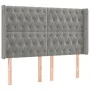 Kopfteil mit hellgrauen Samtohren 163x16x118/128 cm von vidaXL, Kopf- und Fußteile - Ref: Foro24-3119970, Preis: 145,21 €, Ra...