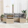 Conjunto de sofá de jardín 6 pcs Beige Poliratán en Sofás de exterior | Comprar online en Foru.es