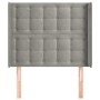 Cabecero con orejas de terciopelo gris claro 93x16x118/128 cm de vidaXL, Cabeceros y pies de cama - Ref: Foro24-3120050, Prec...