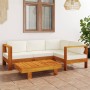Conjunto de jardín 5 piezas con cojines 100x60 cm madera de acacia en Conjuntos de jardín | Comprar online en Foru.es