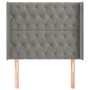 Cabecero con orejas de terciopelo gris claro 103x16x118/128 cm de vidaXL, Cabeceros y pies de cama - Ref: Foro24-3119958, Pre...