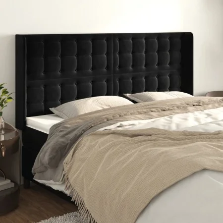 Headboard with black velvet ears 163x16x118/128 cm by vidaXL, Headboards and footboards - Ref: Foro24-3120070, Price: 118,11 ...