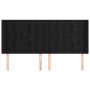 Cabecero con orejas de terciopelo negro 163x16x118/128 cm de vidaXL, Cabeceros y pies de cama - Ref: Foro24-3120070, Precio: ...