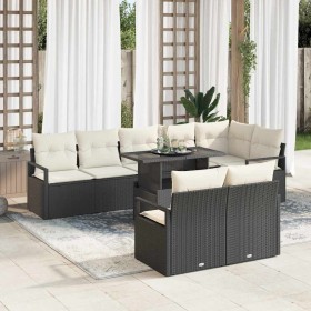 Conjunto de sofá de jardín 9 pcs Negro Poliratán en Sofás de exterior | Comprar online en Foru.es