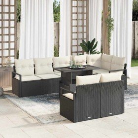 Conjunto de sofá de jardín 9 pcs Negro Poliratán en Sofás de exterior | Comprar online en Foru.es