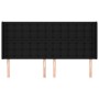 Cabecero con orejas de tela negro 183x16x118/128 cm de vidaXL, Cabeceros y pies de cama - Ref: Foro24-3120030, Precio: 138,52...