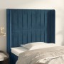 Cabecero con orejas de terciopelo azul oscuro 103x16x118/128 cm de vidaXL, Cabeceros y pies de cama - Ref: Foro24-3119864, Pr...