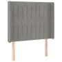 Headboard with light gray velvet ears 93x16x118/128 cm by vidaXL, Headboards and footboards - Ref: Foro24-3119854, Price: 70,...