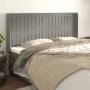 Kopfteil mit hellgrauen Samtohren 203x16x118/128 cm von vidaXL, Kopf- und Fußteile - Ref: Foro24-3119884, Preis: 136,25 €, Ra...