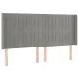 Headboard with light gray velvet ears 203x16x118/128 cm by vidaXL, Headboards and footboards - Ref: Foro24-3119884, Price: 13...
