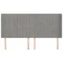 Kopfteil mit hellgrauen Samtohren 203x16x118/128 cm von vidaXL, Kopf- und Fußteile - Ref: Foro24-3119884, Preis: 136,25 €, Ra...