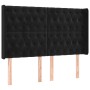 Cabecero con orejas de terciopelo negro 163x16x118/128 cm de vidaXL, Cabeceros y pies de cama - Ref: Foro24-3119972, Precio: ...