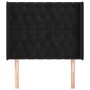 Cabecero con orejas de terciopelo negro 103x16x118/128 cm de vidaXL, Cabeceros y pies de cama - Ref: Foro24-3119960, Precio: ...