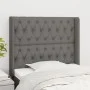 Headboard with dark gray fabric ears 93x16x118/128 cm by vidaXL, Headboards and footboards - Ref: Foro24-3119899, Price: 82,3...