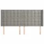 Headboard with light gray velvet ears 203x16x118/128 cm by vidaXL, Headboards and footboards - Ref: Foro24-3120080, Price: 14...