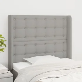 Kopfteil mit hellgrauen Stoffohren 93x16x118/128 cm von vidaXL, Kopf- und Fußteile - Ref: Foro24-3119996, Preis: 71,34 €, Rab...