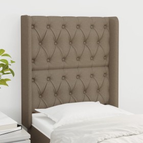 Cabecero con orejas de tela gris taupe 83x16x118/128 cm de vidaXL, Cabeceros y pies de cama - Ref: Foro24-3119894, Precio: 92...