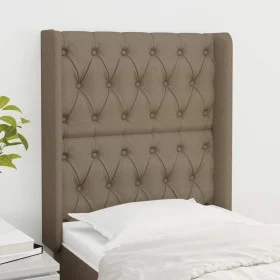 Cabecero con orejas de tela gris taupe 83x16x118/128 cm de vidaXL, Cabeceros y pies de cama - Ref: Foro24-3119894, Precio: 91...