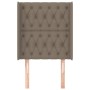 Cabecero con orejas de tela gris taupe 83x16x118/128 cm de vidaXL, Cabeceros y pies de cama - Ref: Foro24-3119894, Precio: 92...