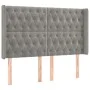Kopfteil mit hellgrauen Samtohren 147x16x118/128 cm von vidaXL, Kopf- und Fußteile - Ref: Foro24-3119964, Preis: 143,02 €, Ra...