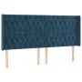 Headboard with dark blue velvet ears 183x16x118/128 cm by vidaXL, Headboards and footboards - Ref: Foro24-3119980, Price: 175...