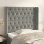 Headboard with light gray velvet ears 93x16x118/128 cm by vidaXL, Headboards and footboards - Ref: Foro24-3119952, Price: 84,...