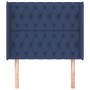 Cabecero con orejas de tela azul 93x16x118/128 cm de vidaXL, Cabeceros y pies de cama - Ref: Foro24-3119904, Precio: 88,04 €,...