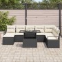 Conjunto de sofá de jardín 9 pcs Negro Poliratán en Sofás de exterior | Comprar online en Foru.es