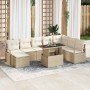 Conjunto de sofá de jardín 9 pcs Beige Poliratán en Sofás de exterior | Comprar online en Foru.es