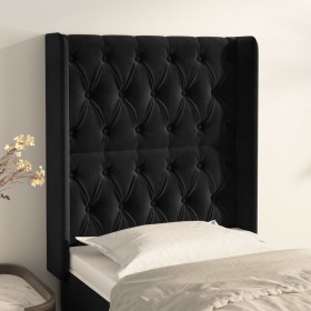 Cabecero con orejas de terciopelo negro 83x16x118/128 cm de vidaXL, Cabeceros y pies de cama - Ref: Foro24-3119948, Precio: 9...