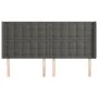 Kopfteil mit dunkelgrauen Samtohren 183x16x118/128 cm von vidaXL, Kopf- und Fußteile - Ref: Foro24-3120075, Preis: 116,67 €, ...