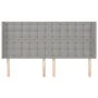 Kopfteil mit hellgrauen Stoffohren 183x16x118/128 cm von vidaXL, Kopf- und Fußteile - Ref: Foro24-3120028, Preis: 122,06 €, R...