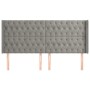 Cabecero con orejas de terciopelo gris claro 183x16x118/128 cm de vidaXL, Cabeceros y pies de cama - Ref: Foro24-3119976, Pre...