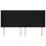Cabecero con orejas de tela negro 203x16x118/128 cm de vidaXL, Cabeceros y pies de cama - Ref: Foro24-3119940, Precio: 156,70...