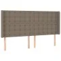 Kopfteil mit Ohren aus taupegrauem Stoff, 183 x 16 x 118/128 cm von vidaXL, Kopf- und Fußteile - Ref: Foro24-3120032, Preis: ...