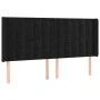 Headboard with black velvet ears 203x16x118/128 cm by vidaXL, Headboards and footboards - Ref: Foro24-3120082, Price: 129,07 ...