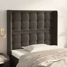 Headboard with dark gray velvet ears 103x16x118/128 cm by vidaXL, Headboards and footboards - Ref: Foro24-3120057, Price: 64,...